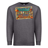 Charcoal Heather thankful grateful blessed Premium Sweatshirt - CowGirlArtShop