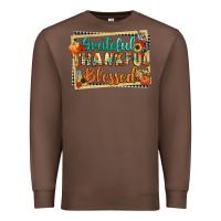 Chestnut thankful grateful blessed Premium Sweatshirt - CowGirlArtShop