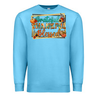 Ocean Blue thankful grateful blessed Premium Sweatshirt - CowGirlArtShop