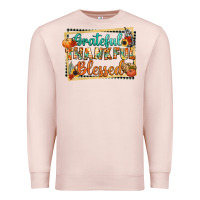 Pale Pink thankful grateful blessed Premium Sweatshirt - CowGirlArtShop