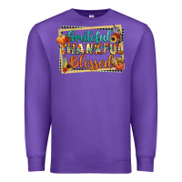 Purple thankful grateful blessed Premium Sweatshirt - CowGirlArtShop