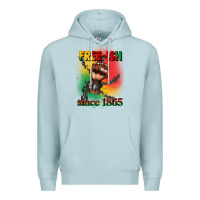 Blue Mist free ish since 1865 juneteenth Premium Hoodie - CowGirlArtShop