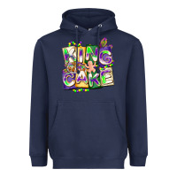 Navy king cake mardi gras Heavyweight Hoodie - CowGirlArtShop