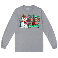 Heather Grey tis the season to sparkle snowman Long Sleeve Tee - MaliasSmallBusiness