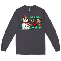 Smoke tis the season to sparkle snowman Long Sleeve Tee - MaliasSmallBusiness