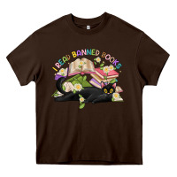 Chocolate Brown i read banned books Heavy Core Tee - Artiststas