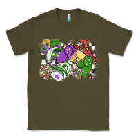 Army Green gamer mardi gras game controller Classic Tee - MaliasSmallBusiness