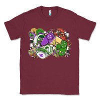 Burgundy gamer mardi gras game controller Classic Tee - MaliasSmallBusiness