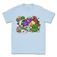 Dusty Blue gamer mardi gras game controller Classic Tee - MaliasSmallBusiness