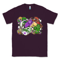 Plum gamer mardi gras game controller Classic Tee - MaliasSmallBusiness