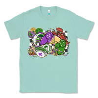 Seafoam gamer mardi gras game controller Classic Tee - MaliasSmallBusiness