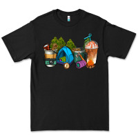 Black camp coffee cups ado Premium Tee - AdoDesignShop