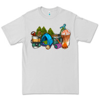 Dove Grey camp coffee cups ado Premium Tee - AdoDesignShop