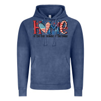 Vintage Denim home of the free because of the brave Vintage Hoodie - MaliasSmallBusiness