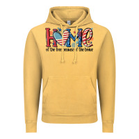Vintage Mustard home of the free because of the brave Vintage Hoodie - MaliasSmallBusiness