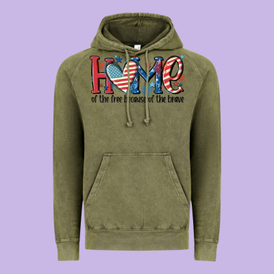 Home Of The Free Because Of The Brave Vintage Hoodie Designed By Maliassmallbusiness
