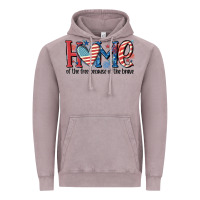 Vintage Zinc home of the free because of the brave Vintage Hoodie - MaliasSmallBusiness