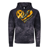 Cloud Black childhood cancer awareness heart Vintage Hoodie - Jasminsmagicworld