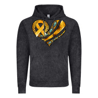 Vintage Black childhood cancer awareness heart Vintage Hoodie - Jasminsmagicworld