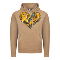 Vintage Coffee childhood cancer awareness heart Vintage Hoodie - Jasminsmagicworld