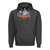 Charcoal Heather God Bless The USA Zipper Hoodie - Bettercallsaul