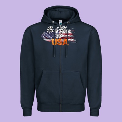 God Bless The Usa Zipper Hoodie Designed By Bettercallsaul