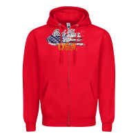 Red God Bless The USA Zipper Hoodie - Bettercallsaul