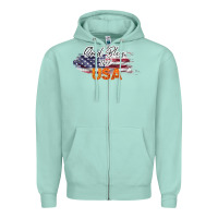 Seafoam God Bless The USA Zipper Hoodie - Bettercallsaul