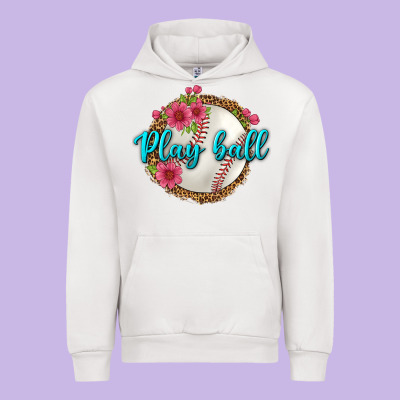Play Ball Baseball Urban Hoodie Designed By Bundleandbundleshop
