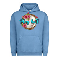 Pigment Pebble Blue play ball baseball Urban Hoodie - BundleAndBundleShop