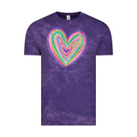 Cloud Purple valentine's day colorful heart Vintage Tee - MaliasSmallBusiness