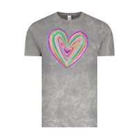 Cloud Rock valentine's day colorful heart Vintage Tee - MaliasSmallBusiness
