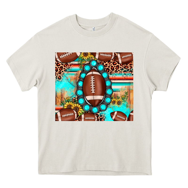 Football Leopard Turquoise Gemstone Sunflower Heavy Core Tee by JahusDesignShop | Teevron