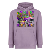Lavender happy mardi gras truck Heavyweight Hoodie - CowGirlArtShop