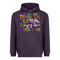 Plum happy mardi gras truck Heavyweight Hoodie - CowGirlArtShop