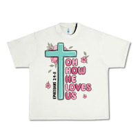 Pistachio oh how he loves us ephesians 2 4 8 Urban Heavy Tee - MaliasSmallBusiness