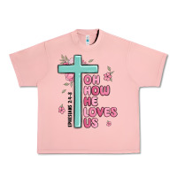 Salmon oh how he loves us ephesians 2 4 8 Urban Heavy Tee - MaliasSmallBusiness