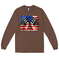 Chestnut American Racing Flag Long Sleeve Tee - JahusDesignShop