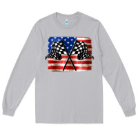 Moon Dust American Racing Flag Long Sleeve Tee - JahusDesignShop