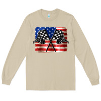Mushroom American Racing Flag Long Sleeve Tee - JahusDesignShop
