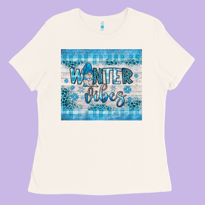 Winter Vibes Gnome Ladies Tee Designed By Jahusdesignshop