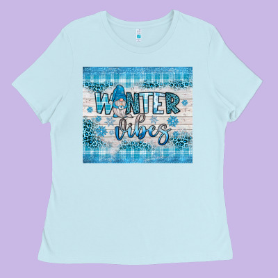 Winter Vibes Gnome Ladies Tee Designed By Jahusdesignshop