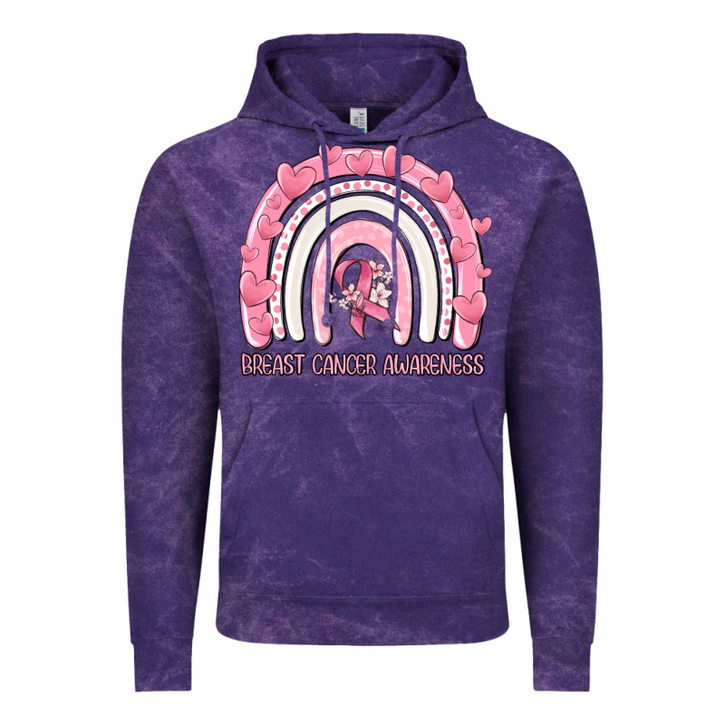 Breast Cancer  Awareness Rainbow Vintage Hoodie by MaliasSmallBusiness | Teevron