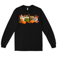 Black pumpkin spice Long Sleeve Tee - MaliasSmallBusiness