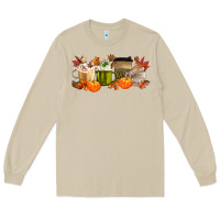 Mushroom pumpkin spice Long Sleeve Tee - MaliasSmallBusiness