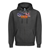 Charcoal Heather God Bless The USA Zipper Hoodie - Bettercallsaul