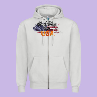 God Bless The Usa Zipper Hoodie Designed By Bettercallsaul