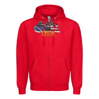 Red God Bless The USA Zipper Hoodie - Bettercallsaul