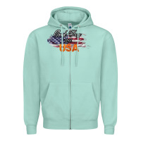 Seafoam God Bless The USA Zipper Hoodie - Bettercallsaul