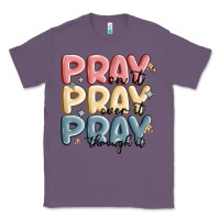 Lavender pray on it pray over it pray through it Classic Tee - MaliasSmallBusiness